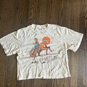 Morgan Wallen Tour Cowboy Crop Top Tee Brand New